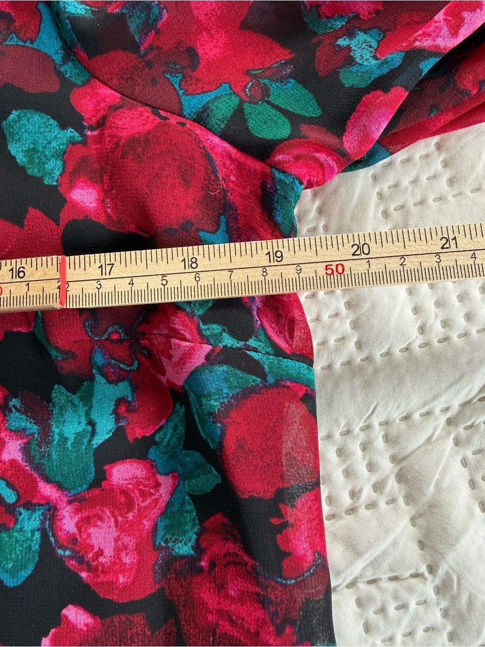 Vince Camuto Navy Blouse with Pink & Teal Accents - Picture 4 of 11